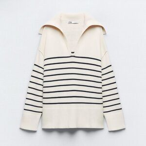 Zara Striped Oversized Sweater - Large